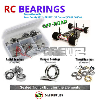 J-M SUPPLIES RC Parts Store - RCScrewZ Rubber Shielded Bearings cor001r for Team Corally SP12/SP12X 1/12 Onroad #0091/#0068 | RCX