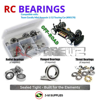 J-M SUPPLIES RC Parts Store - RCScrewZ Rubber Shielded Bearings cor002r for Team Corally Mini Assassin 1/12 Touring (#00170) | RCX