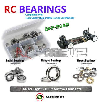 J-M SUPPLIES RC Parts Store - RCScrewZ Rubber Shielded Bearings cor003r for Team Corally RDX 1/10th Touring Car (#00166) | RCX