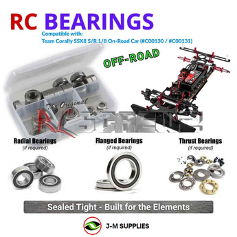 J-M SUPPLIES RC Parts Store - RCScrewZ Rubber Shielded Bearings cor012r for Team Corally SSX8 S/R 1/8th (#C00130 / C00131) | RCX