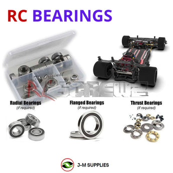 Representative image of an RCScrewZ rubber-sealed bearing kit for Team Corally SSX-823 Onroad (#C00133); exact bearing sizes and quantities vary by RC model.