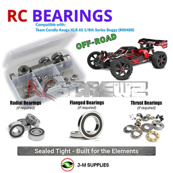 J-M SUPPLIES RC Parts Store - RCScrewZ Rubber Shielded Bearings cor021r for Team Corally Asuga XLR 6S 1/8th Series (#00488) | RCX