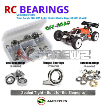 J-M SUPPLIES RC Parts Store - RCScrewZ Rubber Shielded Bearings cor024r for Team Corally SBX-825 1/8 Racing Buggy #00150A/C | RCX