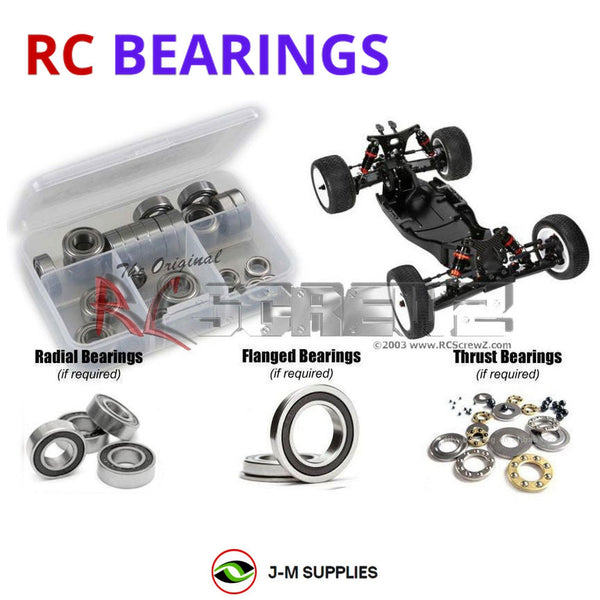 J-M SUPPLIES - RCScrewZ Rubber Shielded Bearings hot045r for HB Racing D2 Evo 2wd 1/10 HB204240 RC Car | SET - 