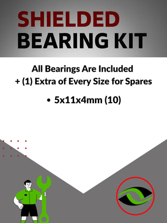 J-M SUPPLIES RC Parts Store - RCScrewZ Metal Shielded Bearing Kit hpi022b for HPI Racing RS4 Mini Nitro Pro 1/10 Nitro 4WD Mini Touring Car | UPG
