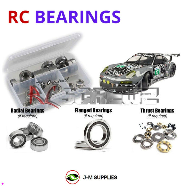 J-M SUPPLIES - RCScrewZ Rubber Shielded Bearings hpi084r for HPI Racing RS4 Sport 3 Flux (#114350) | SET - 