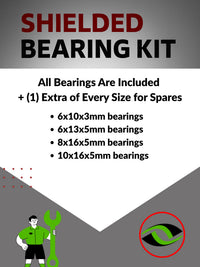 Infographic: 'Choose Wisely for Your Need for Speed' – Highlights Metal Shielded Bearings as the top choice for unbeatable on-road RC car performance - 