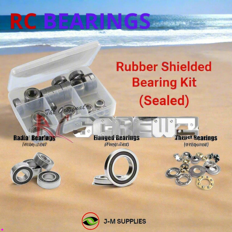 J-M SUPPLIES - RCScrewZ Rubber Shielded Bearings los123r for Losi Super Baja Rey SBR 2.0 1/6 Truck (LOS05021) | SET - 