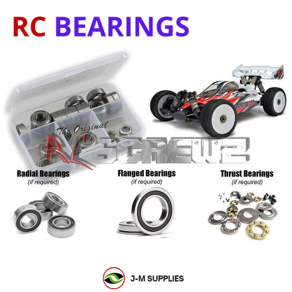 J-M SUPPLIES RC Parts Store - RCScrewZ Rubber Shielded Bearings ofn080r for Ofna/HoBao Hyper VSe Buggy 1/8 Electric (HBVSE) | SET