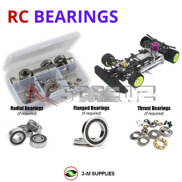 RCScrewZ Rubber Shielded Bearing Kit ser006r for Serpent Vector NT 2002 1/8 Nitro On-Road Race Car (#909020) | SET