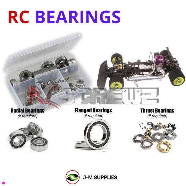 Representative image of an RCScrewZ rubber-sealed bearing kit for Serpent Veteq 02 1/8 Nitro 901001; exact bearing sizes and quantities vary by RC model.