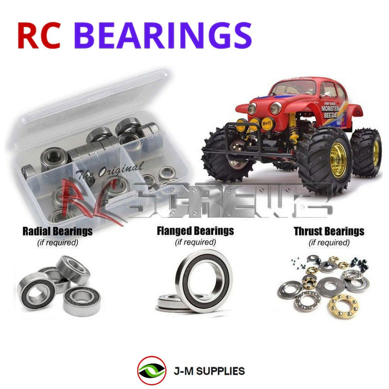 J-M SUPPLIES - RCScrewZ Rubber Shielded Bearings tam180r for Tamiya Monster Beetle (2015) 2WD (#58618) Truck | RCX - 