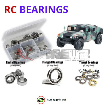 J-M SUPPLIES RC Parts Store - RCScrewZ Rubber Shielded Bearings tam249r for Tamiya AM General M1025 Hummer RC Car | UPG