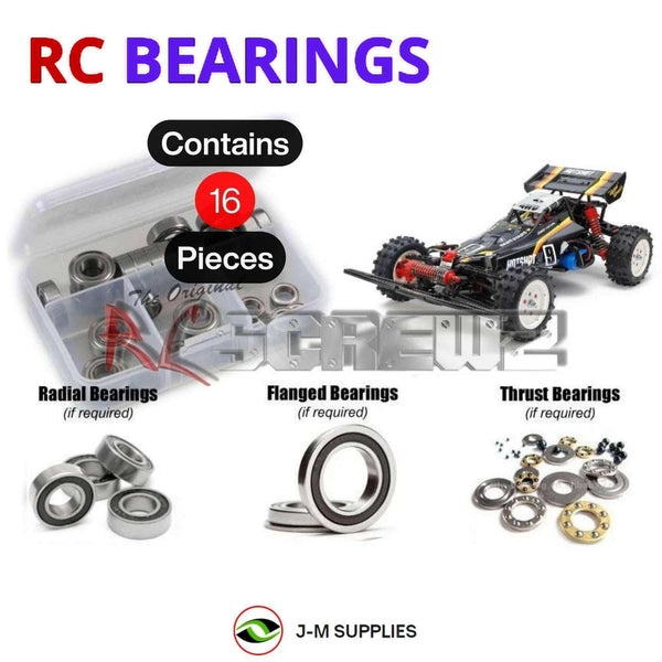 J-M SUPPLIES - RCScrewZ Rubber Shielded Bearings tam265r for Tamiya Hotshot II 2024 1/10 4WD Buggy (#58737-A) | UPG - 