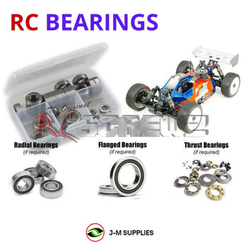 J-M SUPPLIES RC Parts Store - RCScrewZ Rubber Shielded Bearing Kit tek028r for Tekno RC NB48 2.1 1/8 Nitro 4WD Competition Buggy (#TKR9301) | SET