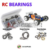 J-M SUPPLIES - RCScrewZ Rubber Shielded Bearings tek030r for Tekno RC ET48 2.2 1/8th 4WD Truggy (TKR9605) | SET - 
