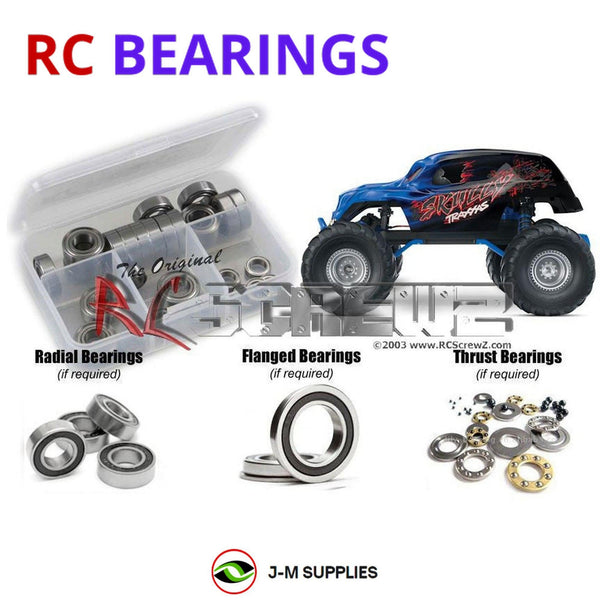 J-M SUPPLIES RC Parts Store - RCScrewZ Rubber Shielded Bearings tra057r for Traxxas Skully 1/10 Electric 2WD Monster Truck (#36064-1) | SET