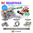 Representative image of an RCScrewZ rubber-sealed bearing kit for Yokomo YZ-870c 2023 Super Dog Fighter 1/10 Off‑Road Buggy; exact bearing sizes and quantities vary by RC model.