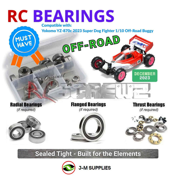 J-M SUPPLIES RC Parts Store - RCScrewZ Rubber Shielded Bearings yok064r for Yokomo YZ-870c 2023 Super Dog Fighter 1/10 Buggy | RCX