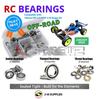 J-M SUPPLIES RC Parts Store - RCScrewZ Rubber Shielded Bearings yok065r for Yokomo RO 2.0 2WD 1/10 Buggy Kit | SET