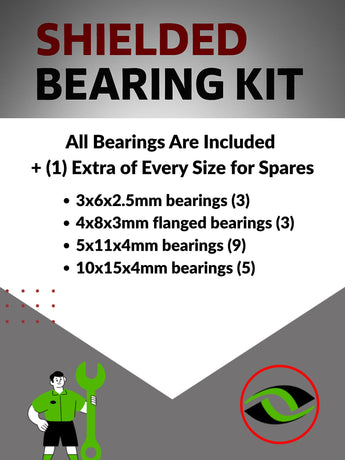 J-M SUPPLIES RC Parts Store - RCScrewZ Metal Shielded Bearings yok069b for Yokomo Super Dog Fighter Works '91 Re-Release 1/10 Electric 4WD Buggy | UPG