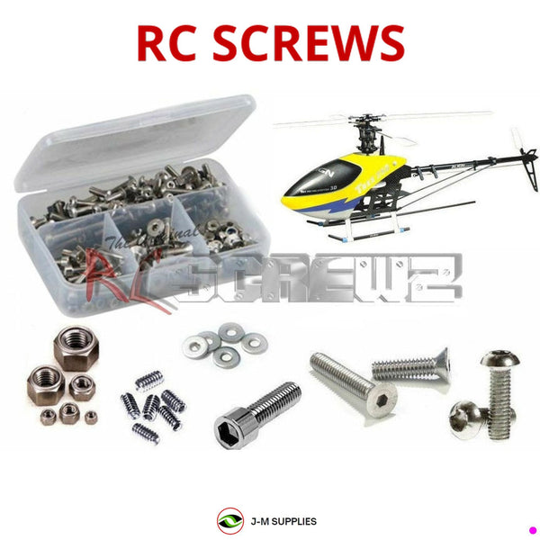 J-M SUPPLIES - RCScrewZ Stainless Screw Kit alg007 for Align T-REX 250 Electric Helicopter 1/18 (#KX019001TA) | PRO - alg007