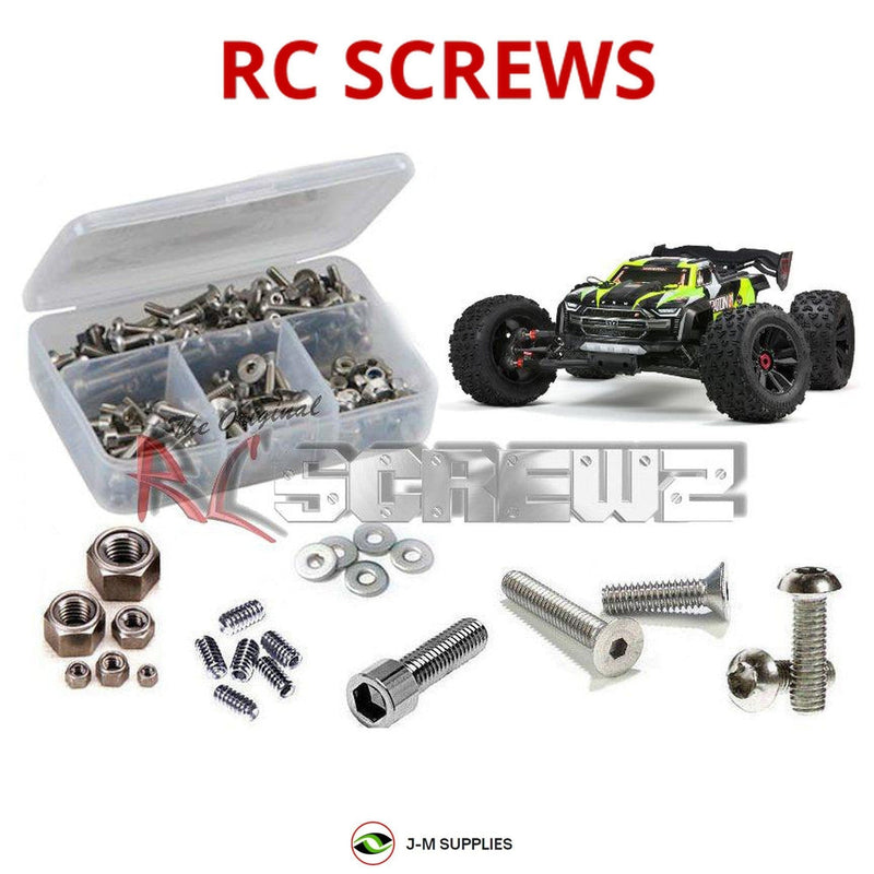 J-M SUPPLIES - RCScrewZ Stainless Screw Kit ara022 for Arrma Kraton 8s 1/5th 4X4 Speed Truck (#ARA110002) | PRO - 