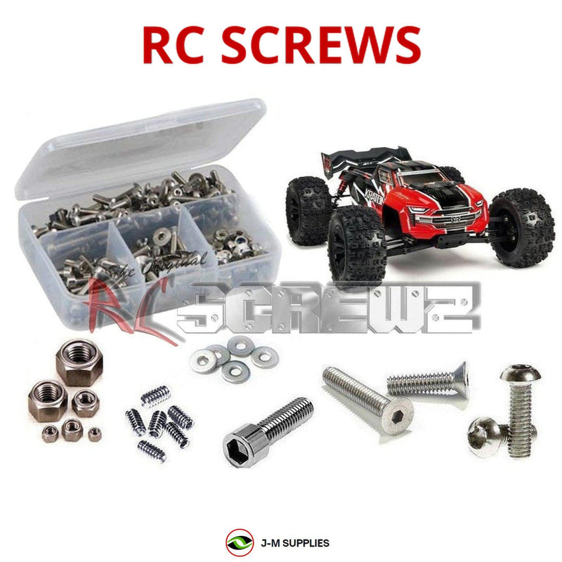J-M SUPPLIES - RCScrewZ Stainless Screw Kit ara029 for Arrma RC Kraton 6s BLX V4 #106040 RC Car | RCX - ara029