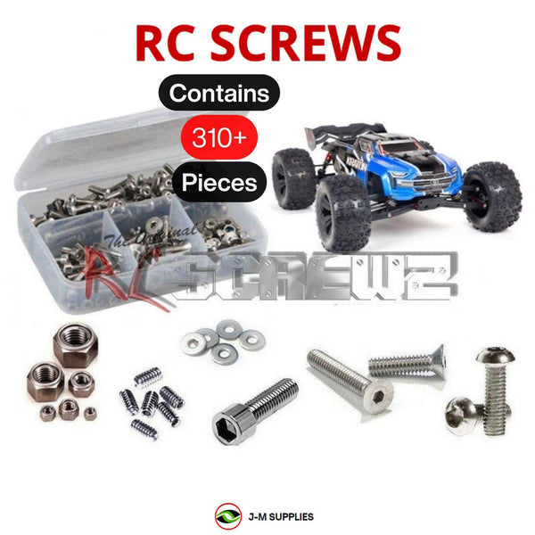 J-M SUPPLIES - RCScrewZ Stainless Screw Kit ara038 for Arrma Kraton 6s V5 BLX 4WD 1/8 Speed Truck #ARA8608V5 | RCX - 