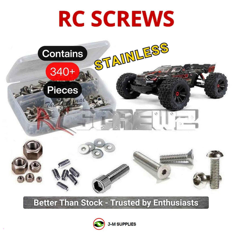 J-M SUPPLIES RC Parts Store - RCScrewZ Stainless Screw Kit ara057 for Arrma 1/5 KRATON 4X4 8S BLX EXB Monster (ARA5808V2) | PRO