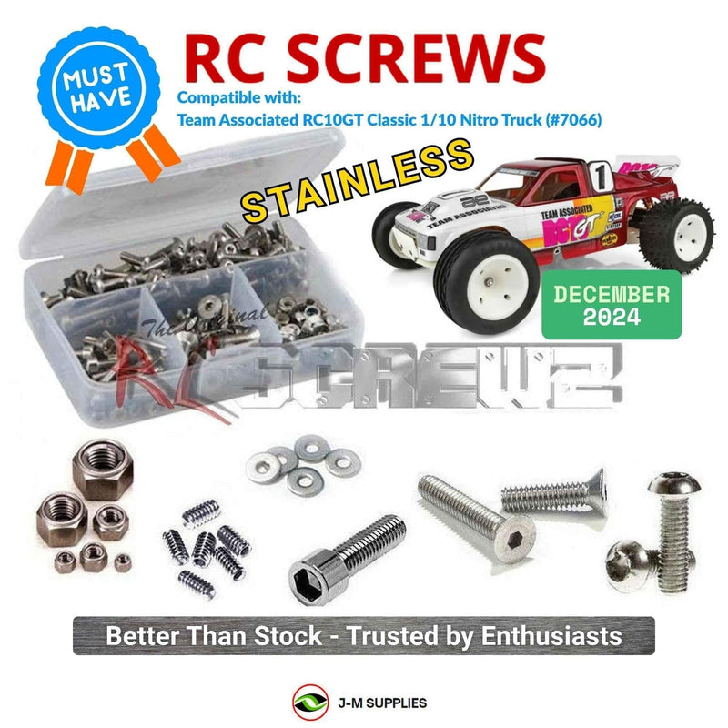 J-M SUPPLIES RC Parts Store - RCScrewZ Stainless Screw Kit asc152 for Team Associated RC10GT Classic 1/10 Nitro Truck (7066) | UPG