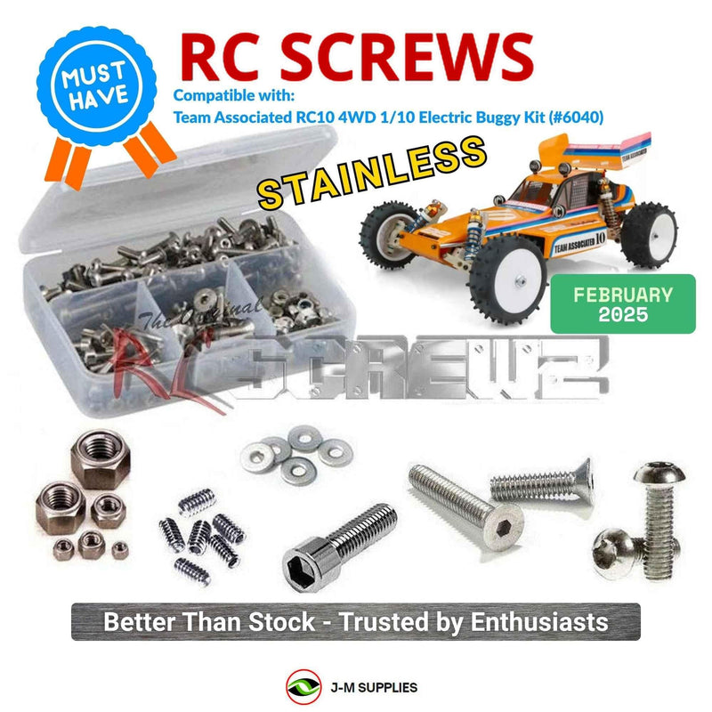 J-M SUPPLIES RC Parts Store - RCScrewZ Stainless Screw Kit asc153 for Team Associated RC10 4WD 1/10 Electric Buggy (#6040) | UPG
