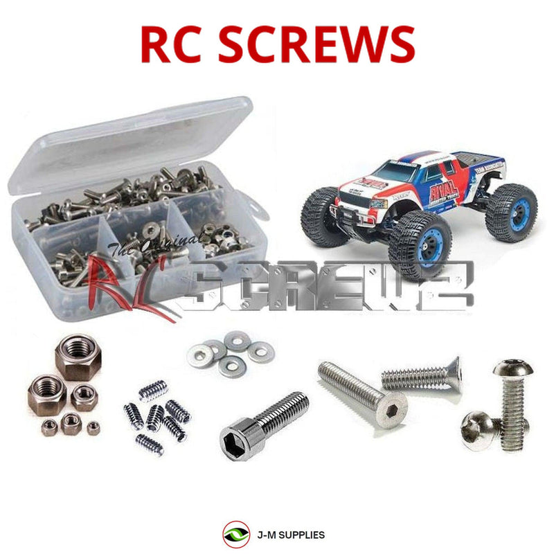 J-M SUPPLIES - RCScrewZ Stainless Screw Kit ass054 for Team Associated Rival MT 1/8th #20511 RC Car | PRO - 