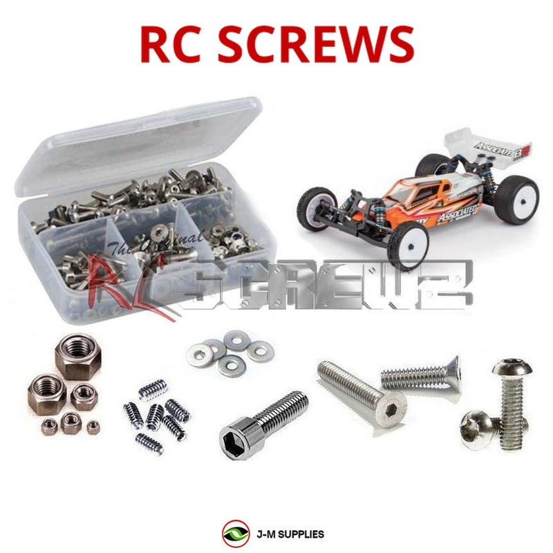 J-M SUPPLIES - RCScrewZ Stainless Screw Kit ass076 for Associated RC10B6 2WD Buggy #90011 RC Car | SET - 