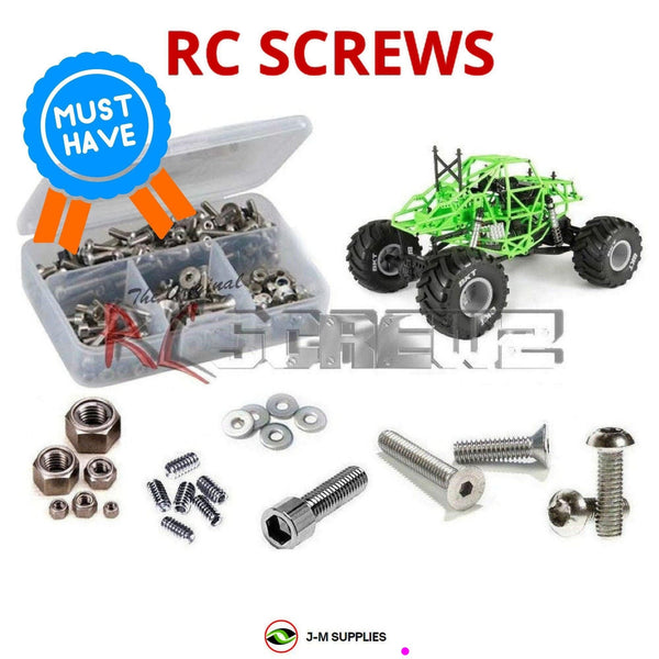 J-M SUPPLIES - RCScrewZ Stainless Screw Kit axi024 for Axial SMT10 Grave Digger 1/10 MT #90055 RC Car | PRO - axi024