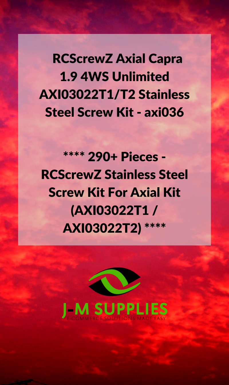 Socket, Button, Flat Head, Set Screws for RCScrewZ Stainless Screw Kit axi036 for Axial Capra 1.9 4WS Unlimited (AXI03022T1/T2) Buggy | RCX - by J-M SUPPLIES