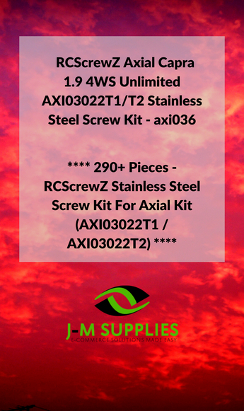 J-M SUPPLIES - RCScrewZ Stainless Screw Kit axi036 for Axial Capra 1.9 4WS Unlimited (AXI03022T1/T2) Buggy | PRO - axi036