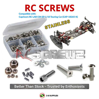 J-M SUPPLIES RC Parts Store - RCScrewZ Stainless Screw Kit cap017 for Capricorn LAB C04 EP 1/10 Touring Car (CAP-18265-K) | RCX