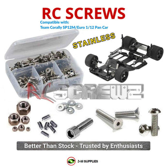 J-M SUPPLIES RC Parts Store - RCScrewZ Stainless Screw Kit cor004 for Team Corally SP12M/Euro 1/12 Pan Car | RCX