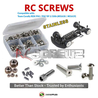 J-M SUPPLIES RC Parts Store - RCScrewZ Stainless Screw Kit cor005 for Team Corally RDX PHI / PHI '09 1/10th (#01618/19) | RCX