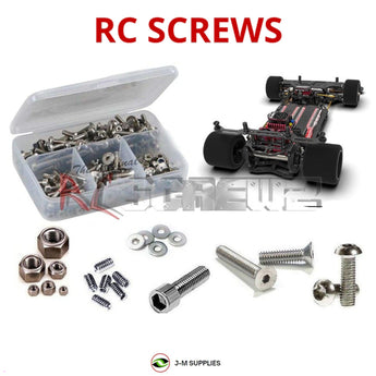 Representative image of an RCScrewZ stainless steel screw kit for Team Corally SSX-823 Onroad (#C00133); exact kit contents vary by RC model.