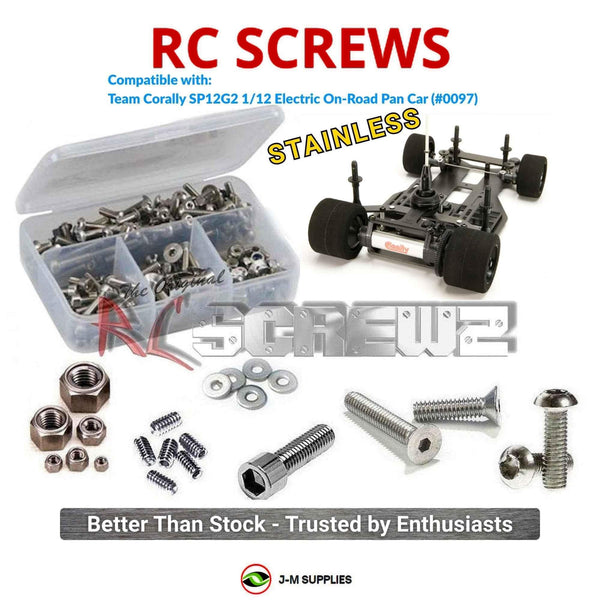 J-M SUPPLIES RC Parts Store - RCScrewZ Stainless Screw Kit cor015 for Team Corally SP12G2 1/12 On-Road Pan Car (#0097) | RCX