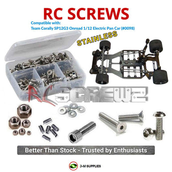 J-M SUPPLIES RC Parts Store - RCScrewZ Stainless Screw Kit cor016 for Team Corally SP12G3 Onroad 1/12th Pan Car (#0098) | RCX
