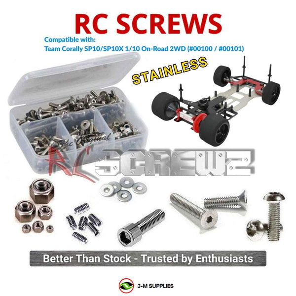 J-M SUPPLIES RC Parts Store - RCScrewZ Stainless Screw Kit cor017 for Team Corally SP10/SP10X 1/10 On-Road (#00100 / #00101) | RCX