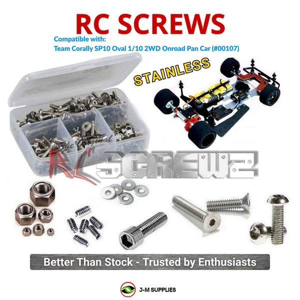 J-M SUPPLIES RC Parts Store - RCScrewZ Stainless Screw Kit cor018 for Team Corally SP10 Oval 1/10 Onroad Pan Car (#00107) | RCX