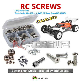 J-M SUPPLIES RC Parts Store - RCScrewZ Stainless Screw Kit cor023 for Team Corally SBX-425 1/10 4WD Off-Road Buggy (#00145) | RCX