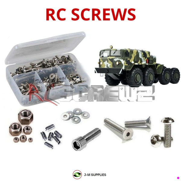J-M SUPPLIES - RCScrewZ Stainless Screw Kit czr014 for Cross RC BC-8 Mammoth 1/12 8x8 Military Truck CZRBC8 | UPG - 