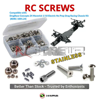 J-M SUPPLIES RC Parts Store - RCScrewZ Stainless Screw Kit drc001 for DragRace Concepts 24 Maverick 1/10 Electric No Prep Drag Racing Chassis Kit (#DRC-1001.24) | UPG