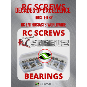 Representative image of an RCScrewZ stainless steel screw kit for Duratrax Nitro Quake; exact kit contents vary by RC model.