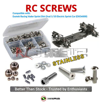 J-M SUPPLIES RC Parts Store - RCScrewZ Stainless Screw Kit exo011 for Exotek Racing Vader Sprint Dirt Oval 1/10 Electric Sprint Car (EXO6000) | UPG